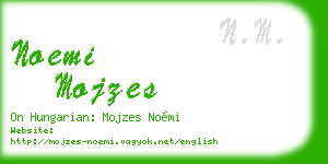 noemi mojzes business card